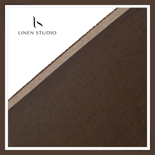 Linen Club Pure Linen Dual Fabric W/O SEL - Rock Brown (30% SALE) (NEW) (Perfect for Cord Sets)