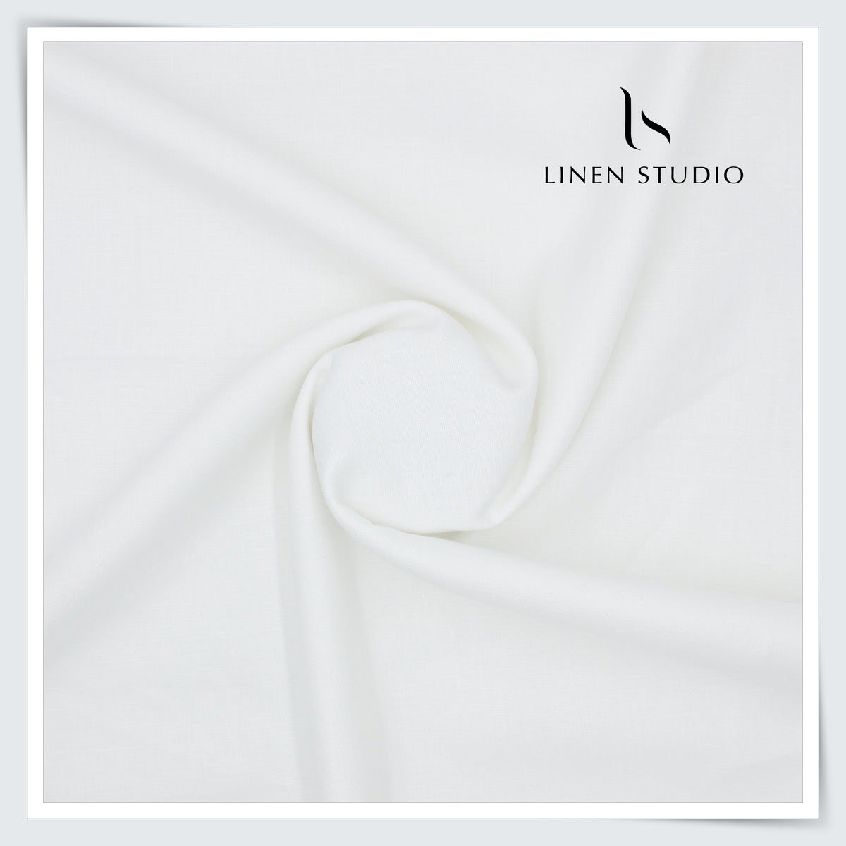 Linen Club 40 Lea Pure Linen Twill Suiting W/O SEL - Bright White (30% SALE) (NEW) (Limited Stock)
