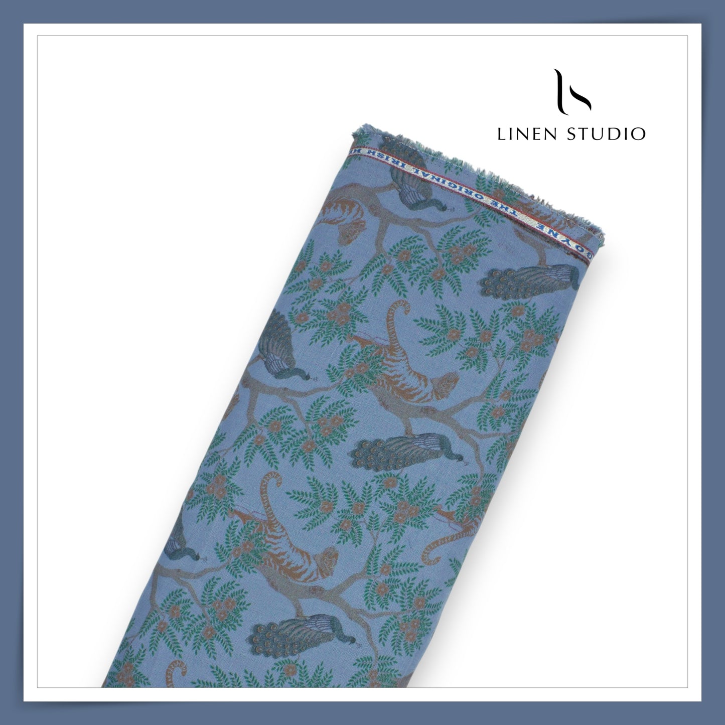 100% Pure Linen Digitally Printed by LINEN STUDIO - Mara (NEW) (ZOOM IN)