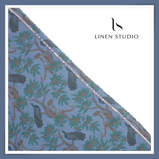 100% Pure Linen Digitally Printed by LINEN STUDIO - Mara (NEW) (ZOOM IN)