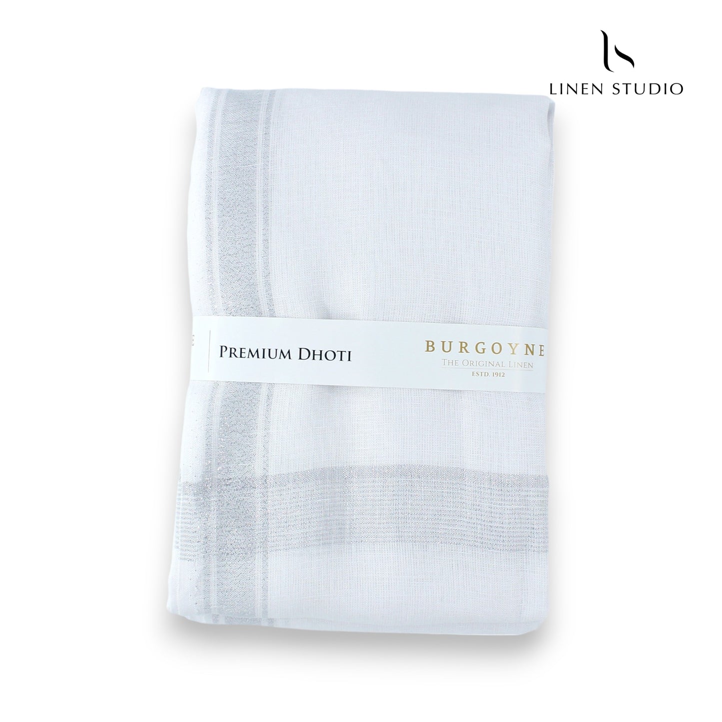 Silver Small - Pure Linen Dhoti by Burgoyne - Linen Studio