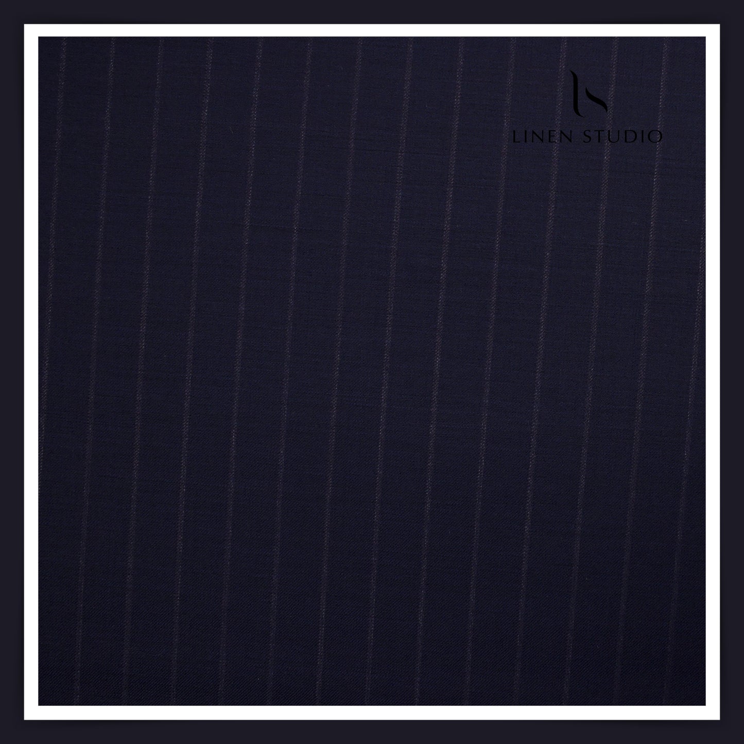 130's Australian Merino Wool by Vercelli - Denim Blue Stripes (NEW)