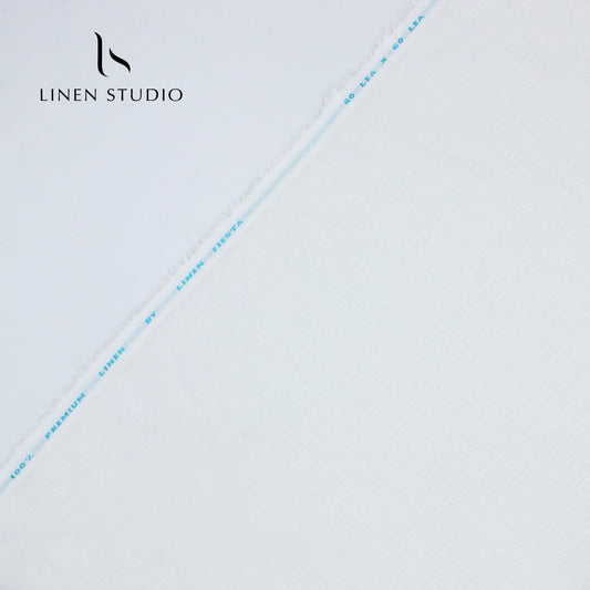 60 Lea Self Striped - Pure Linen Fabric - Linen Studio