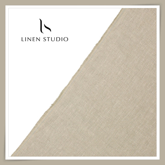 Linen Club 60 Lea Pure Linen Shirting W/O SEL - Oatmeal (45% SALE) (NEW)